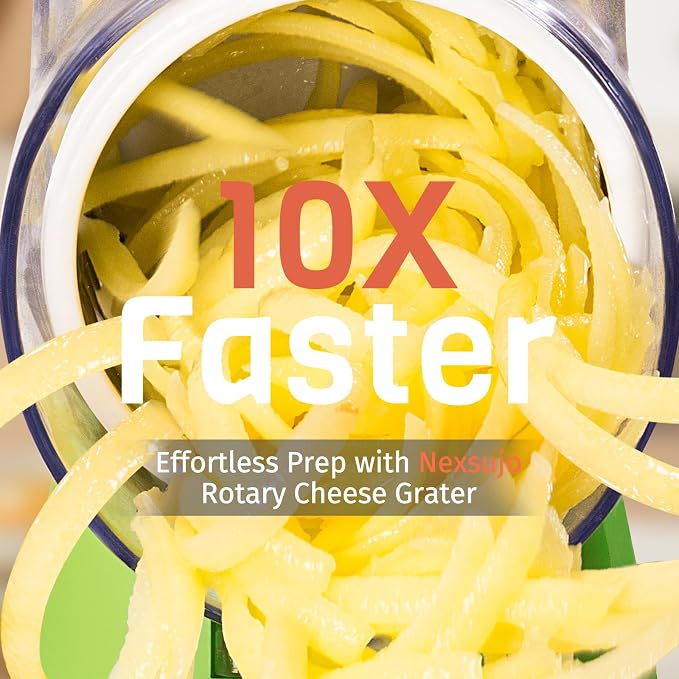 Rotary Cheese Grater Hand Crank, 3 Blades Slicer Shredder, Cheese Grater - Image 2