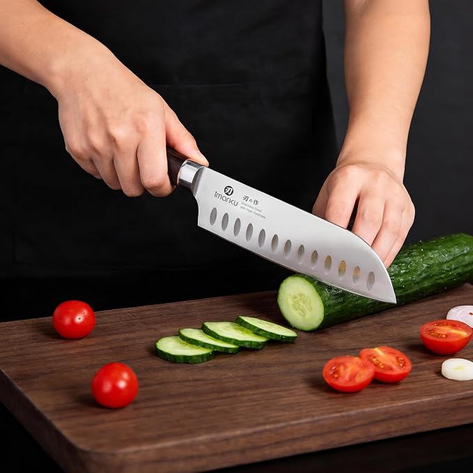 imarku Chef Knife 7 Inch Kitchen Knife Ultra Sharp Santoku Knife - Image 7