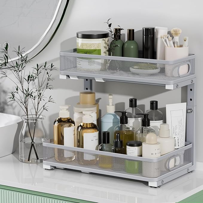 Under Sink Organizer, High Adjustable 2 Tier Under Sink Organizers and Storage - Image 7