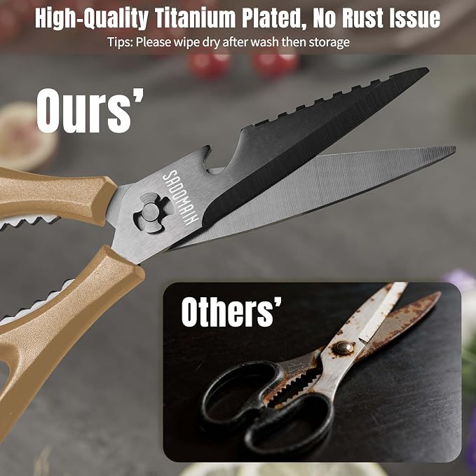 Kitchen Scissors All Purpose, Extra Sharp Kitchen Shears - Image 8
