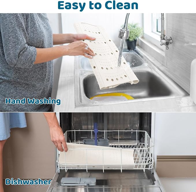Bathroom Sink Cover for Counter Space, Foldable Silicone Sink Mat Makeup - Image 9