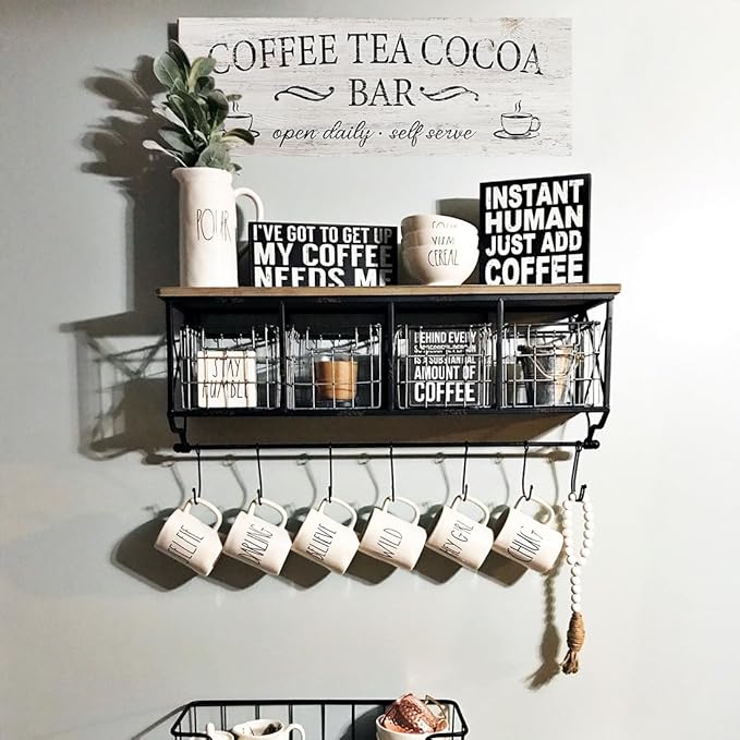 Coffee Tea Cocoa Bar Sign Decor Farmhouse Wall Plaque - Image 4