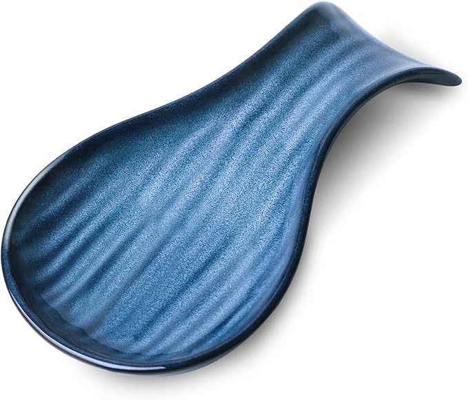 Hasense Porcelain Spoon Holder for Stove Top, 7 Inch Spoon Rests for Ladle by Hasense