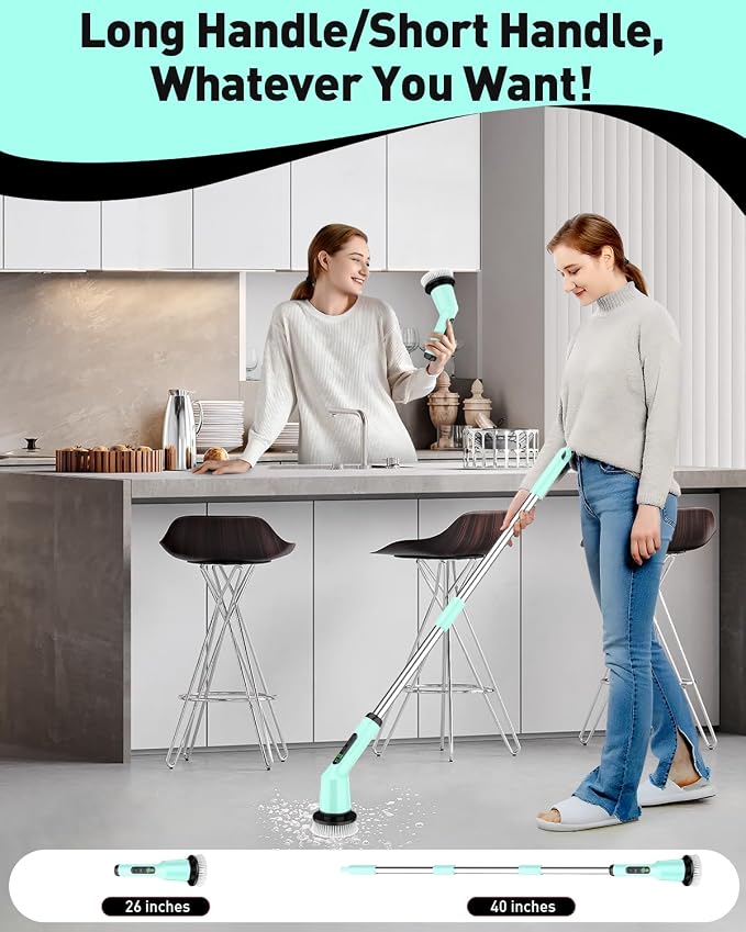 Electric Spin Scrubber for Cleaning Bathroom, Shower Scrubber Cordless Cleaning - Image 5