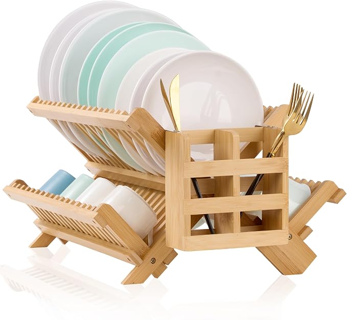 NOVAYEAH Bmaboo Dish Drying Rack by NOVAYEAH