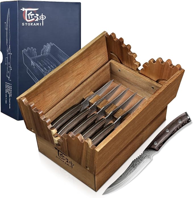 SYOKAMI Steak Knives Set of 6 by SYOKAMI