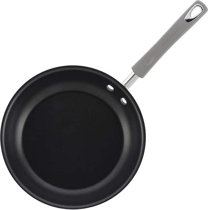 Rachael Ray Brights Nonstick Cookware Pots and Pans Set, 14 Piece, Sea Salt Gray - Image 6