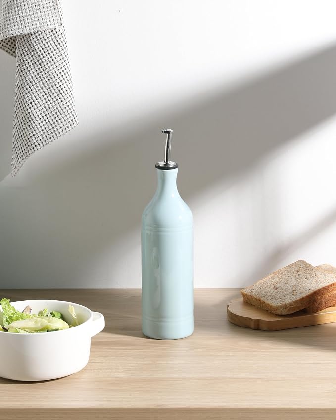 Sweejar Large Ceramic Olive Oil Dispenser Bottle, Opaque Oil Cruet Protects to - Image 5