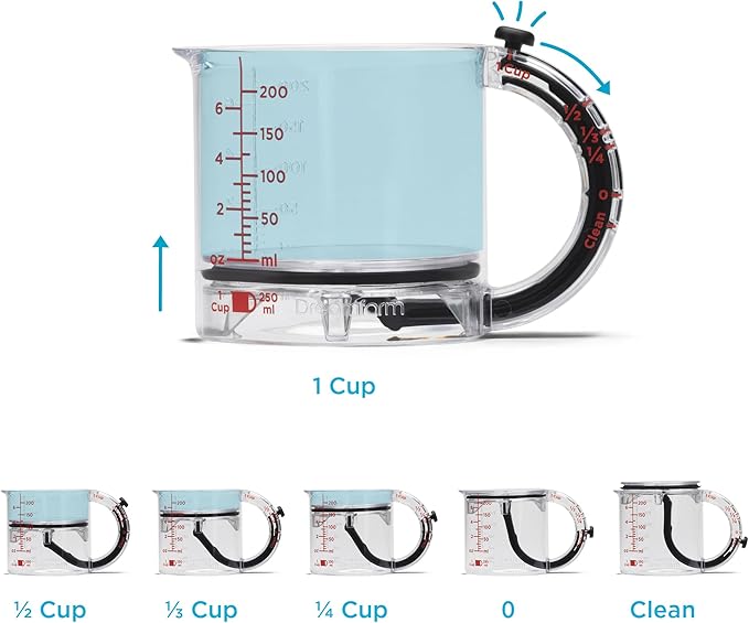 Dreamfarm Upcup All-in-1 Adjustable Measuring Cup, Metric & Imperial - Image 9
