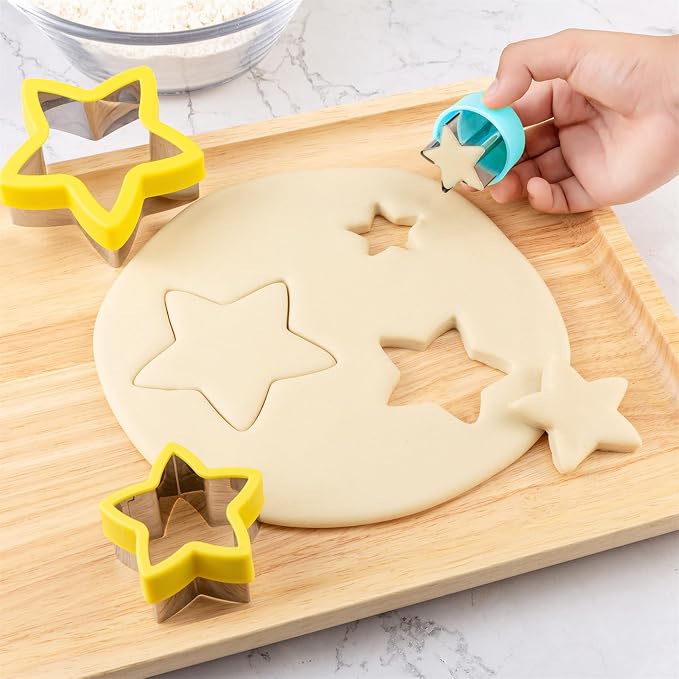 Nifogo Star Cookie Cutters 5 Pcs, Mini Small Large Sizes Stainless Steel - Image 7