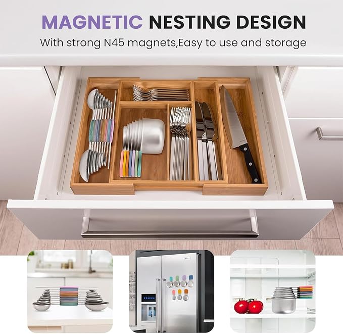 Magnetic Measuring Cups and Spoons Set, N52 Magnetic Nesting Design magnetic - Image 5