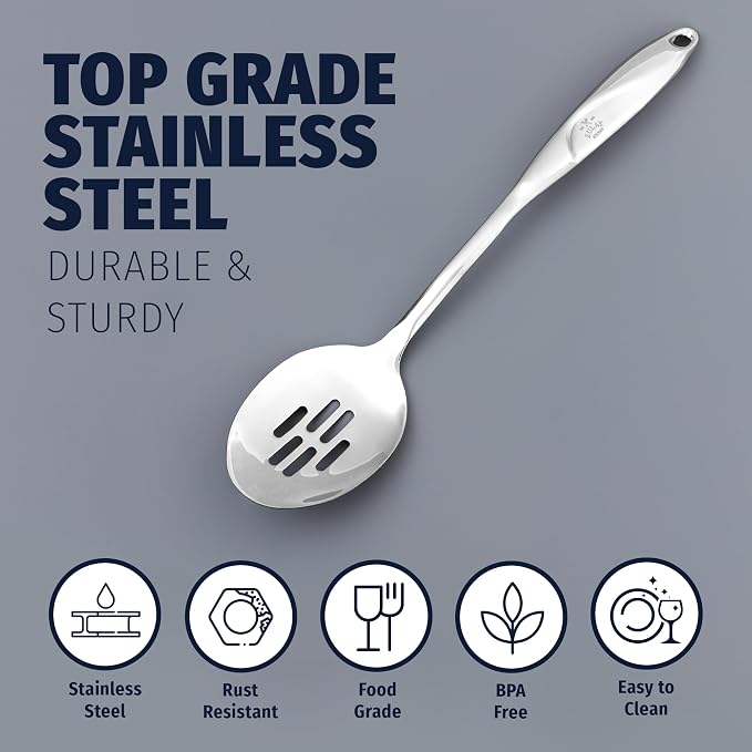 Zulay Kitchen Stainless Steel Slotted Spoon - Image 5