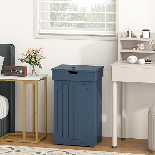 Function Home Trash Can Cabinet, 13 Gallon Kitchen Garbage Can, Wood Recycling - Image 9