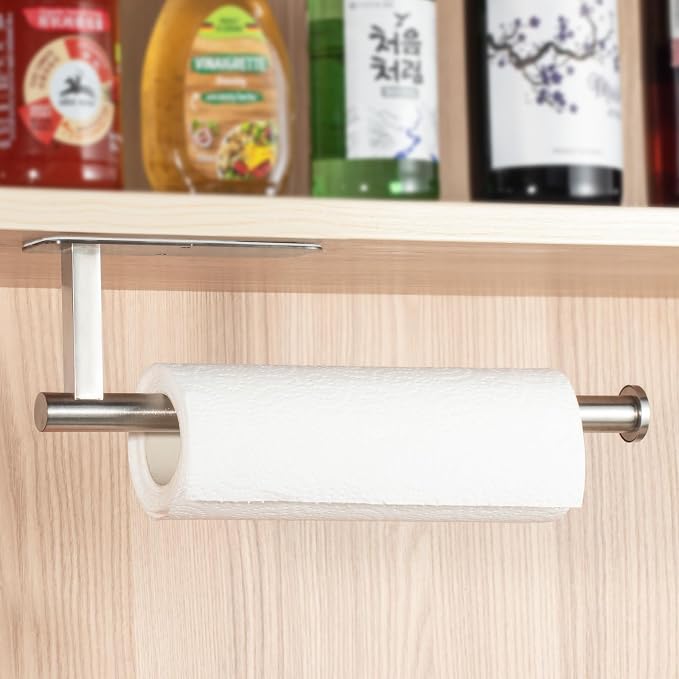 ASTOFLI Paper Towel Holder Under Cabinet No Drilling, Self Adhesive Paper Towel - Image 6