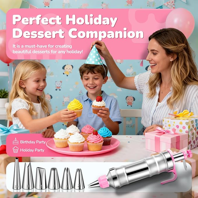 Cake Decorating Tools Supplies Kit: 164pcs Baking Accessories, Dessert Piping - Image 7