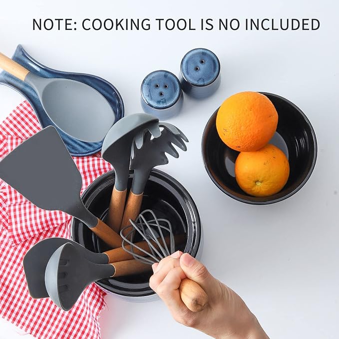 HASENSE Extra Large Ceramic Utensil Holder Crock - Image 7