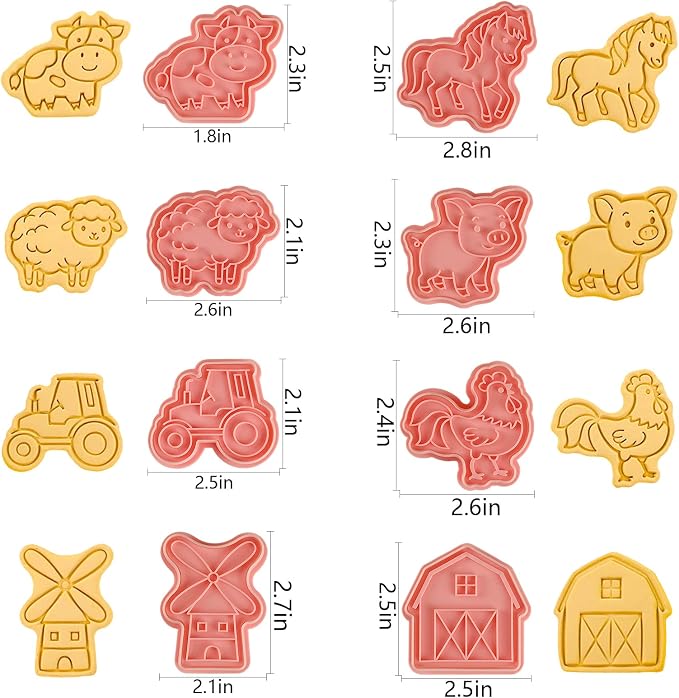 Farm Cookie Cutters Set, Cute Cookie Cutters - Image 3