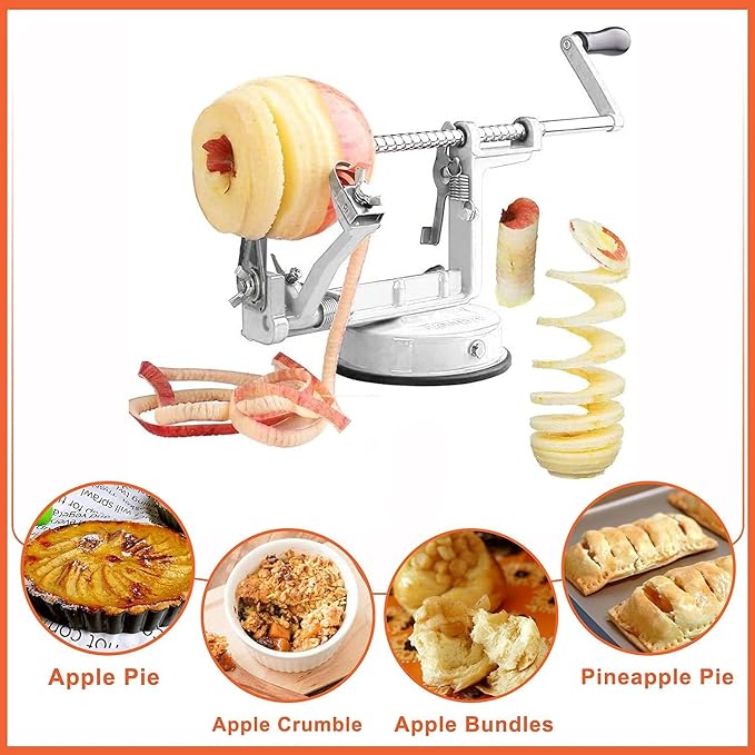 Apple Peeler Corer, 5 In 1 Apple Peeler Slicer Corer - Image 6