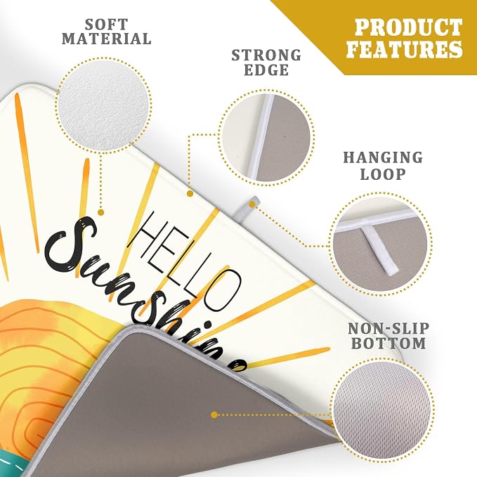 Summer Seaside Sunset over Sea Dish Drying Mat - Image 4