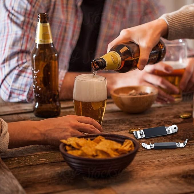 3 Pieces Magnetic Bottle Openers Can Opener Classic Beer Opener Stainless Steel - Image 6