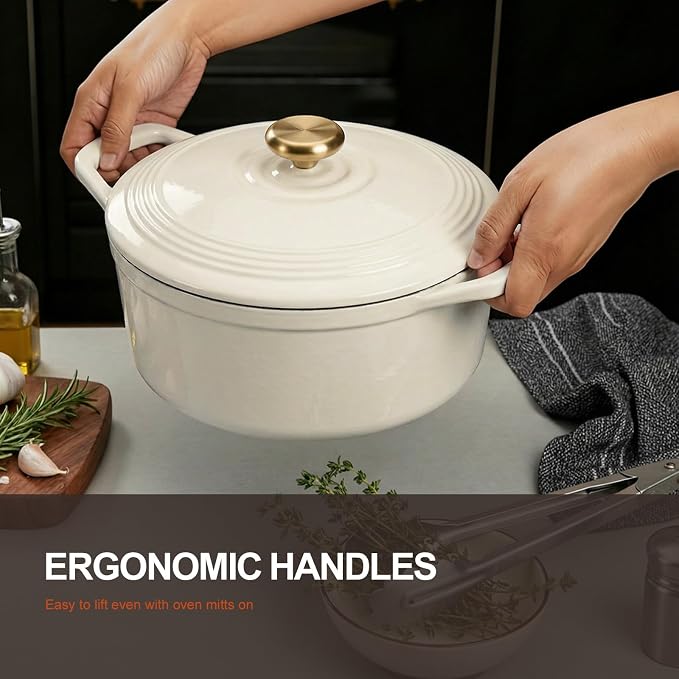 Overmont Enameled Cast Iron Dutch Oven - Image 3