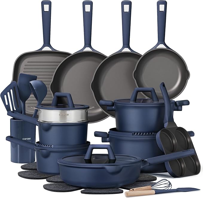 CAROTE 31PCS Pots and Pans Set, Nonstick Cookware Set Kitchen Non Stick by CAROTE