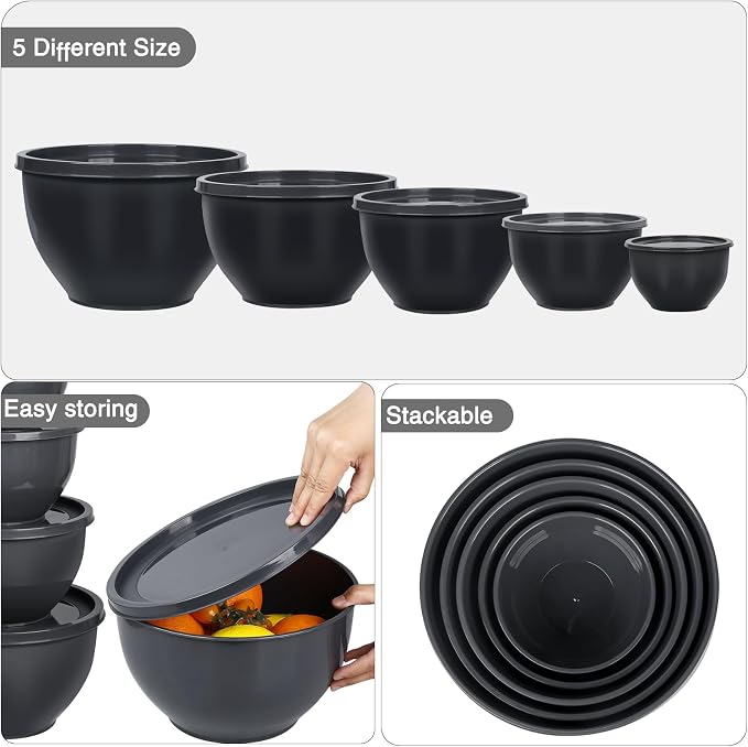 Greentainer Plastic Mixing Bowls - Image 5