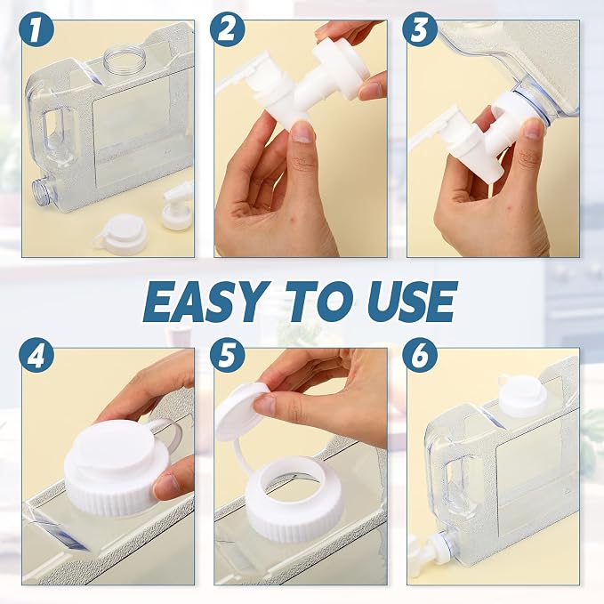 Funnymoom 3 Pack 0. 8 Gallon Fridge Water Dispensers Bottle - Image 5