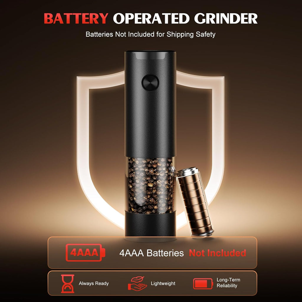 Electric Salt and Pepper Grinder Set Automatic Grinder for Kitchen