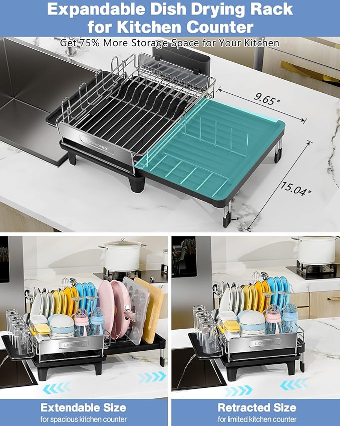 Expandable Dish Drying Rack, Dish Racks - Image 2