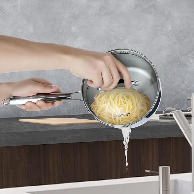 SLOTTET Tri-Ply Full Body Stainless Steel Sauce Pan - Image 3