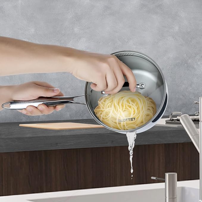 SLOTTET Tri-Ply Whole-Clad Stainless Steel Sauce Pan - Image 2