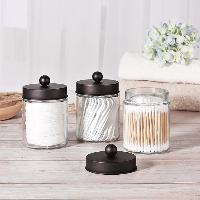 Apothecary Jar Canisters Bathroom Vanity Organizer - Image 6