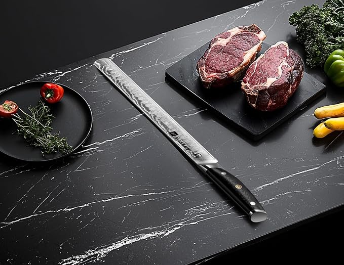 WIZEKA 12 Inch Damascus Slicing Knife - Image 5