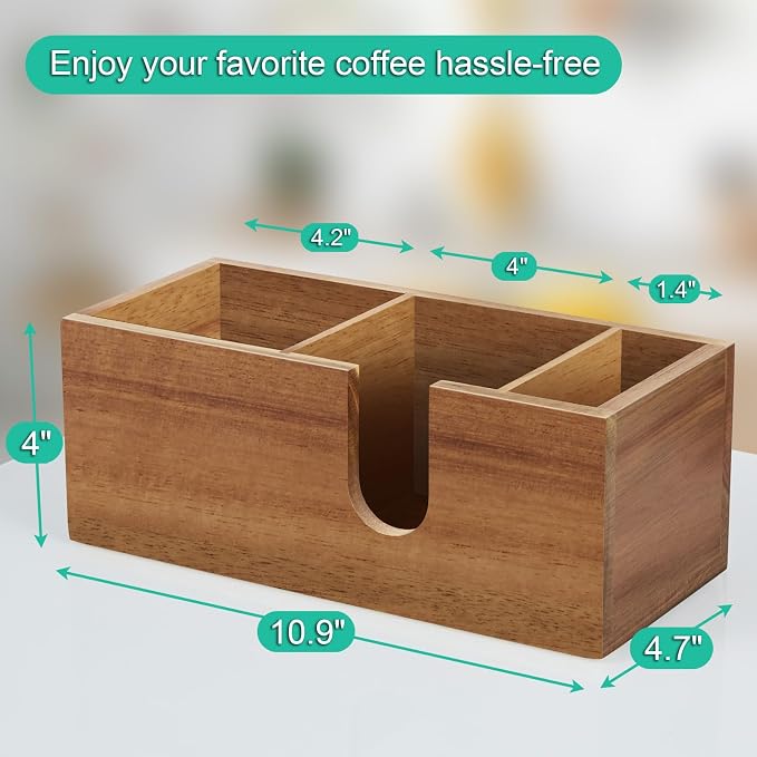 ALELION Acacia Wood Coffee Cup Holder - Image 7