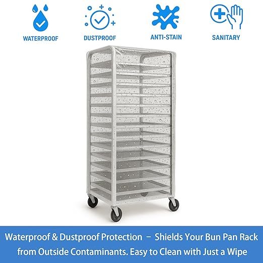 Bun Rack Cover – Transparent PVC - Image 4