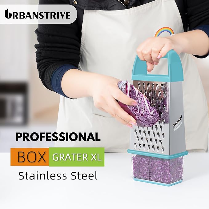 Urbanstrive Cheese Grater With Container, Professional Cheese Grater with Handle - Image 5