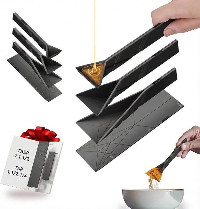 POLYGONS - Original Flat 3-in-1 Folding Measuring Spoons | 2 Spoons fold into 6 by Polygons