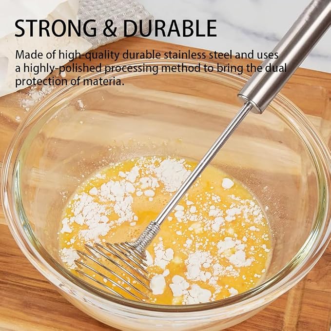 Stainless Steel Spring Coil Whisk 1 Pack, Wire Whip Egg Beater, Kitchen - Image 5