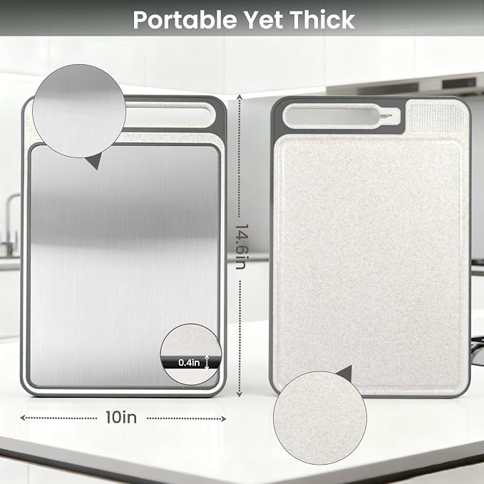 Stainless Steel Cutting Board, Dishwasher Safe, Scratch-Resistant - Image 2