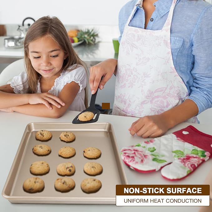 Baking Sheet Pan Set of 3, Commercial Cookie Sheets - Image 2
