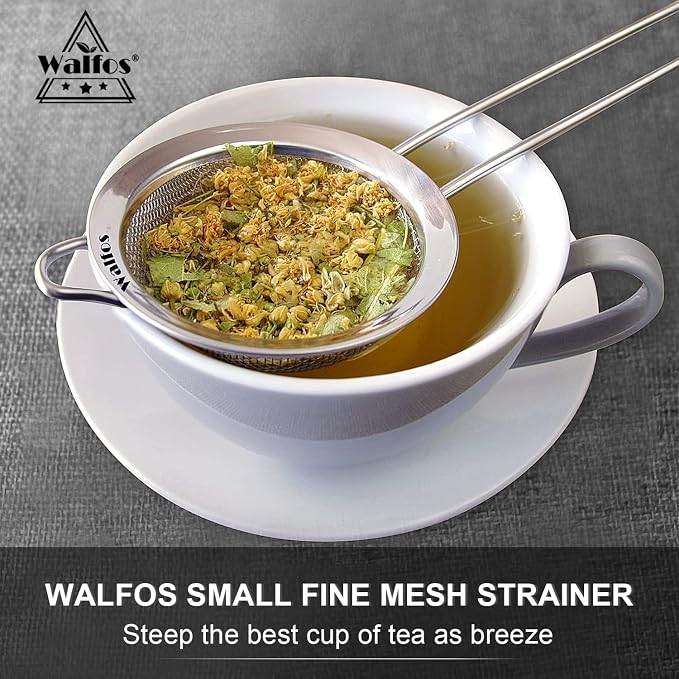 Walfos Fine Mesh Strainer 4PCS, Versatile Kitchen Strainer - Image 6
