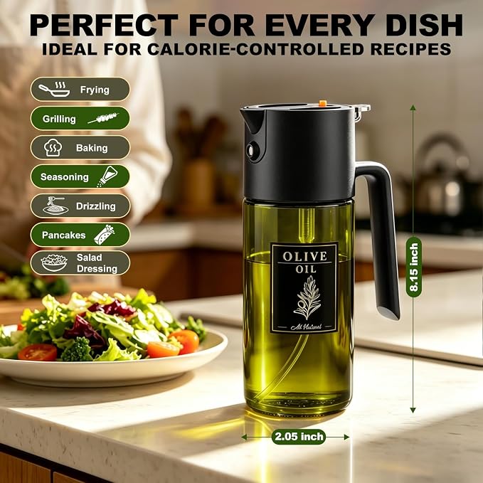 2-IN-1 500ml/17oz Light-Blocking Dark Oil Sprayer - Image 7