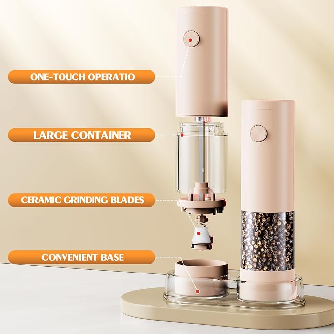 Electric Salt and Pepper Grinder Set Automatic Battery Pepper Mill Shakers - Image 7
