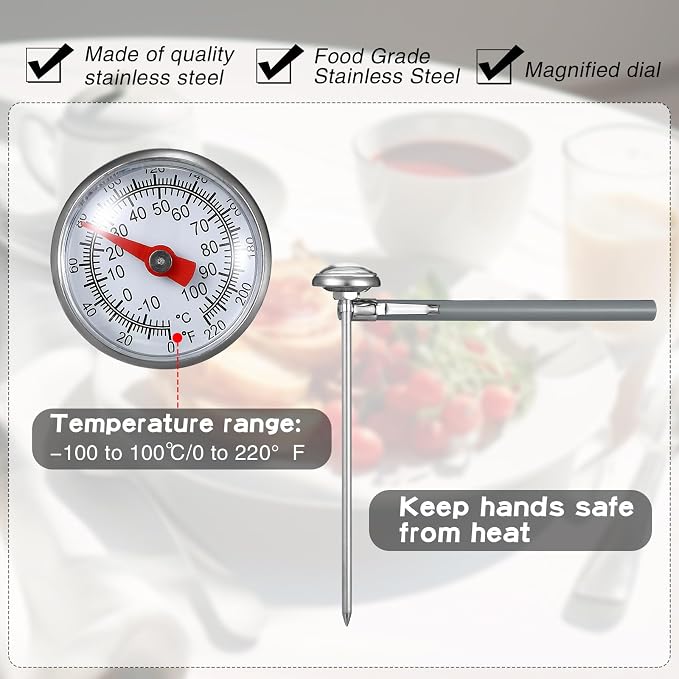 Xuhal 3 Pcs Stainless Steel Kitchen Thermometer - Image 4