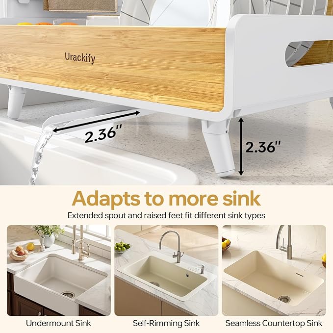 Urackify Dish Drying Rack for Kitchen Counter - Image 6