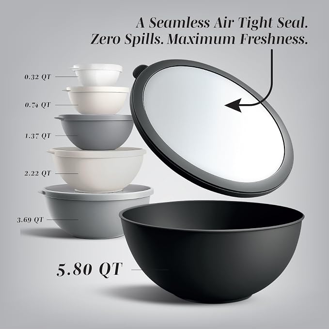 COOK WITH COLOR Mixing Bowls with TPR Lids - Image 2