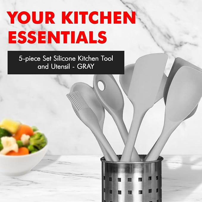 Chef Craft - Premium Silicone Kitchen Tools and Utensils Set, Non-Scratch - Image 2