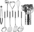 Pleafind Stainless Steel Cooking Utensils Set, Nonstick Kitchen Tools Set by Pleafind