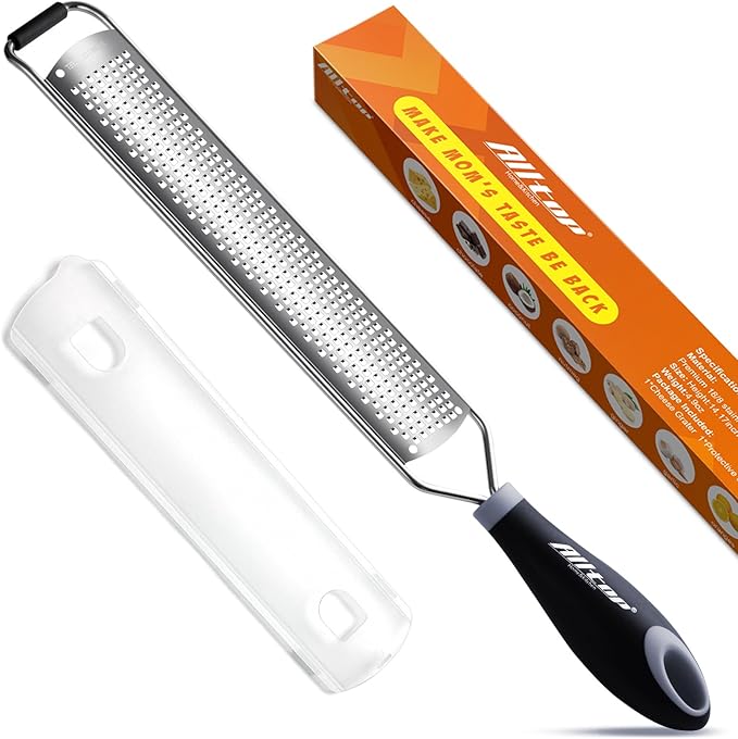 ALLTOP Lemon Zester, Hand-held Stainless Steel Food Grater, Pro Kitchen Tool by ALLTOP